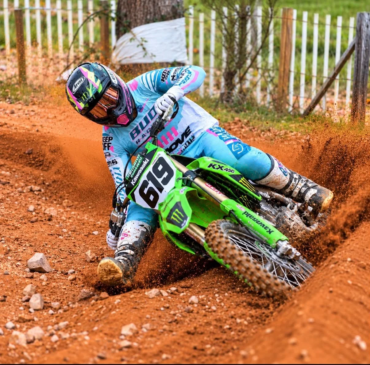 Séance de perfectionnement motocross sur Kawasaki